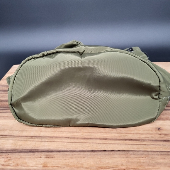 Nylon Army Green Bucket Crossbody Bag, 2 Straps Included, 10×12×5, NWOT - Picture 9 of 10